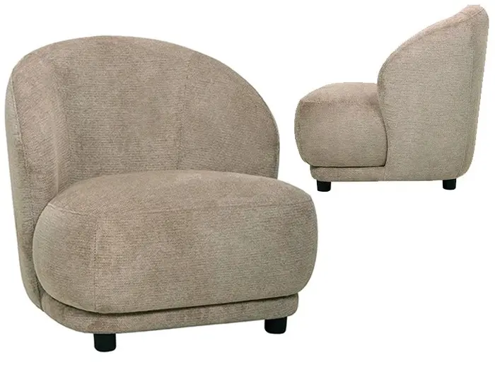 כורסא מעוצבת דגם SISI גוון גרייז'