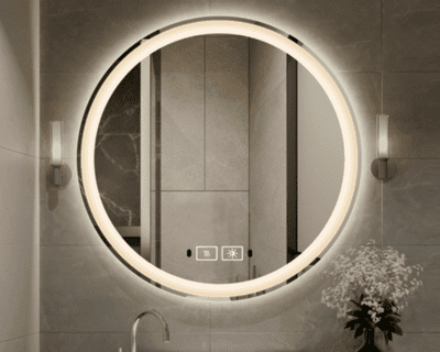 מראה עגולה חכמה לאמבטיה ULTRA HD כולל תאורת לדים- מידה לבחירה