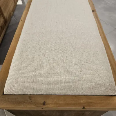 ספסל ישיבה מרופד דגם DIEGO בשילוב עץ 3 מגירות אחסון -120 ס''מ