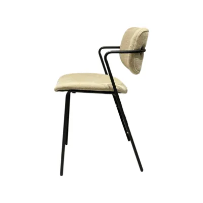 כסא אוכל מעוצב דגם SANDRA בד גוון שמנת