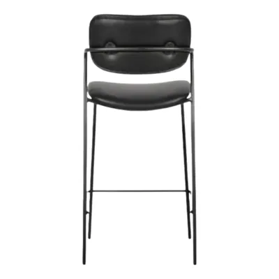 כסא בר מעוצב דגם SANDRA גוון שחור בשילוב מתכת שחורה