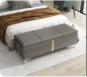 הדום ספסל דמוי עור מעוצב דגם TOUS כולל ארגז אחסון צבעים לבחירה