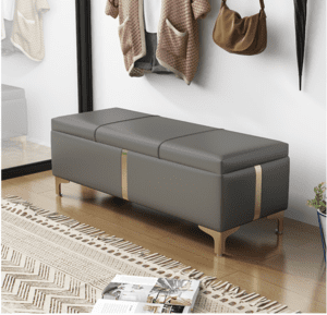 הדום ספסל דמוי עור מעוצב דגם TOUS כולל ארגז אחסון צבעים לבחירה