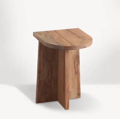 שולחן צד מעוצב דגם KINGSTON עץ מלא בגוון אגוז