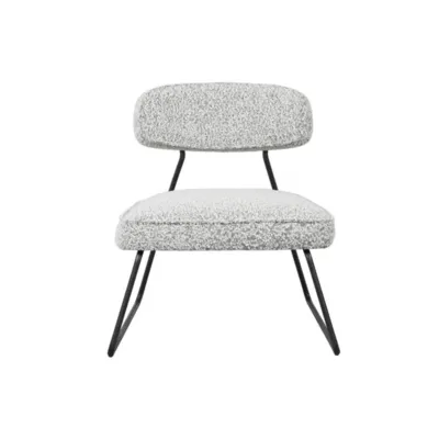 כורסא מעוצבת דגם KANSAS בד בוקלה אפור