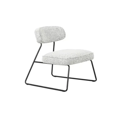 כורסא מעוצבת דגם KANSAS בד בוקלה אפור