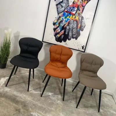 כסא אוכל מעוצב דגם DAN דמוי עור