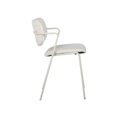 כסא אוכל מעוצב דגם SANDRA בד בגוון אבן