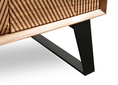 שידה מעוצבת דגם NAPAL עץ מנגו 3 דלתות - 130 סמ