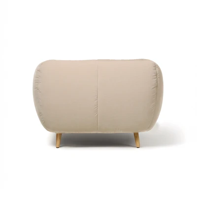 כורסא מעוצבת דגם DUBA בד גוון שמנת