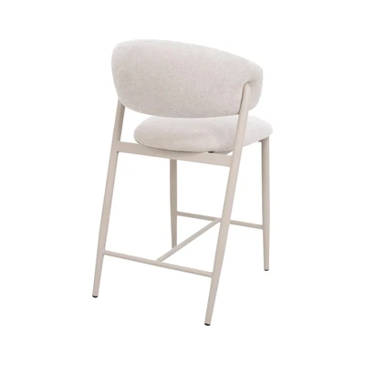 כסא בר מעוצב דגם MONZA בד גוון אבן רגל אבן