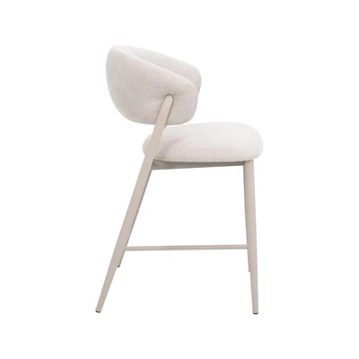 כסא בר מעוצב דגם MONZA בד גוון אבן רגל אבן