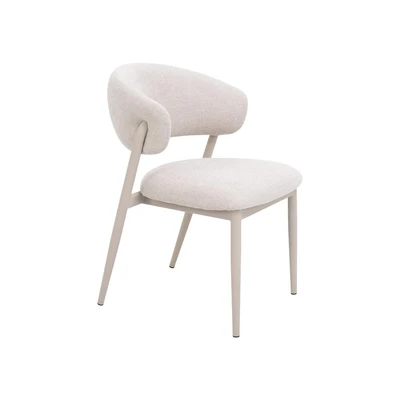 כסא מעוצב דגם MONZA בד גוון אבן רגל אבן