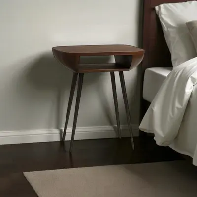 שידה עץ כהה מעוצבת דגם ZARA