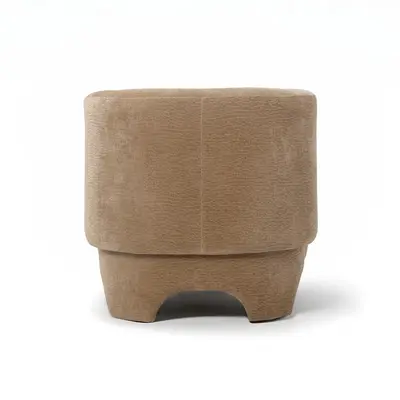 כורסא מעוצבת דגם LANA בד שניל גוון חום בהיר