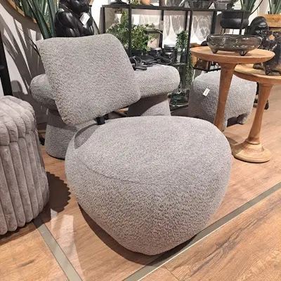 כורסא מעוצבת דגם DIVANI גוון אפור