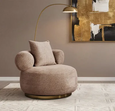 כורסא מעוצבת דגם LOVE גוון קפה