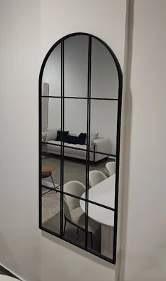 מראה מעוצבת דגם SPLIT מחולקת שחורה