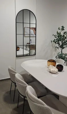 מראה מעוצבת דגם SPLIT מחולקת שחורה