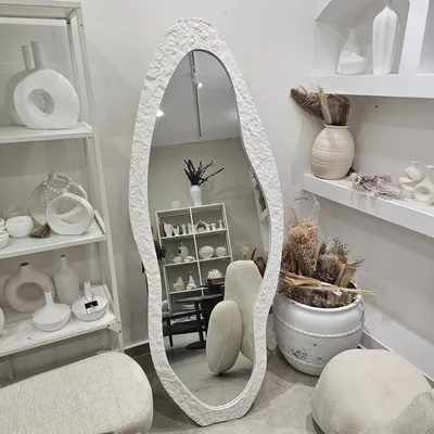 מראה מעוצבת דגם STONE מסגרת אבן