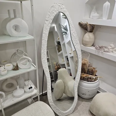 מראה מעוצבת דגם STONE מסגרת אבן