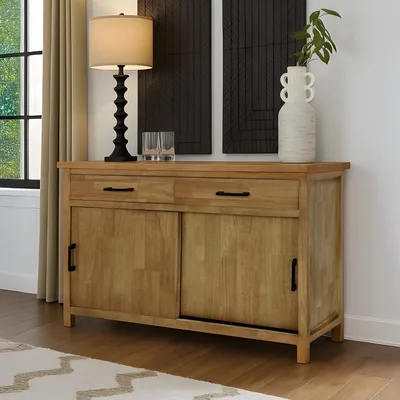 שידת עץ מעוצבת דגם ALBA דלתות הזזה ומגירות