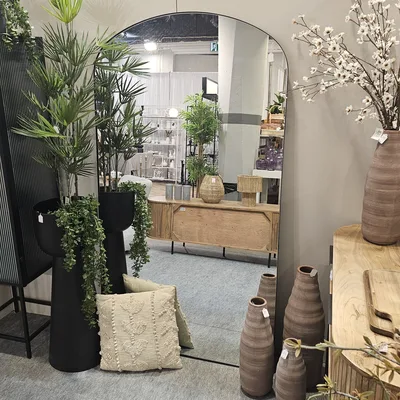 מראה מעוצבת דגם LUXURY קשת רחבה מסגרת מתכת שחורה-מידה לבחירה