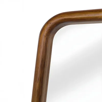 מראה צרה מעוצבת דגם CONY -עץ חום דבש