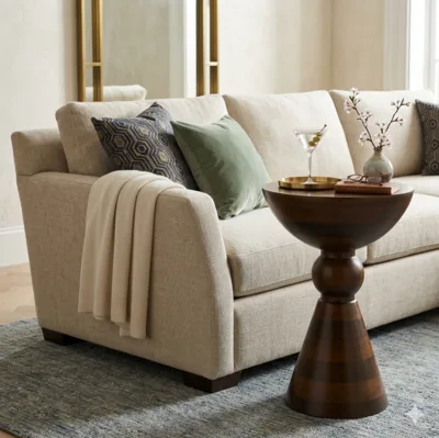 שולחן צד מעוצב דגם ALICE עץ גוון אגוז