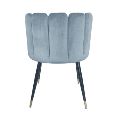 כסא אוכל צדפה קטיפה דגם MONA-אפור