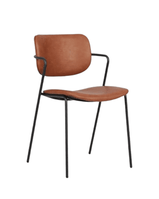 כסא אוכל מעוצב דגם SANDRA דמוי עור -קאמל