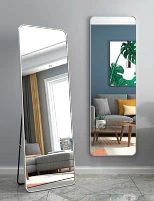 מראה מעוצבת מלבנית דגם BRIK עומדת / תלייה- צבעים לבחירה