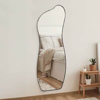 מראה גוף אמורפית מעוצבת דגם EMORF מסגרת מתכת שחורה