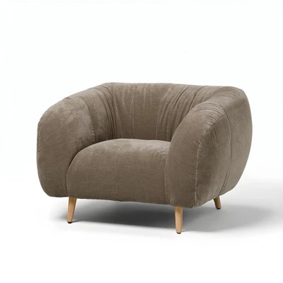 כורסא מעוצבת דגם DUBA בד גוון חום