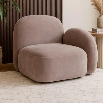 כורסא מעוצבת דגם ONE ידית ימין גוון גרייז'