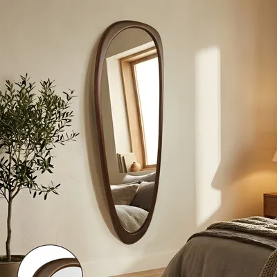 מראה מעוצבת דגם MURPHY עץ אגוז